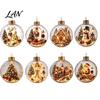 Clear Acrylic Ornaments Christmas Ball Ornaments, Hanging Decoration with Gingerbread House Small Gifts Reindeer Santa Tree Inside for Holiday