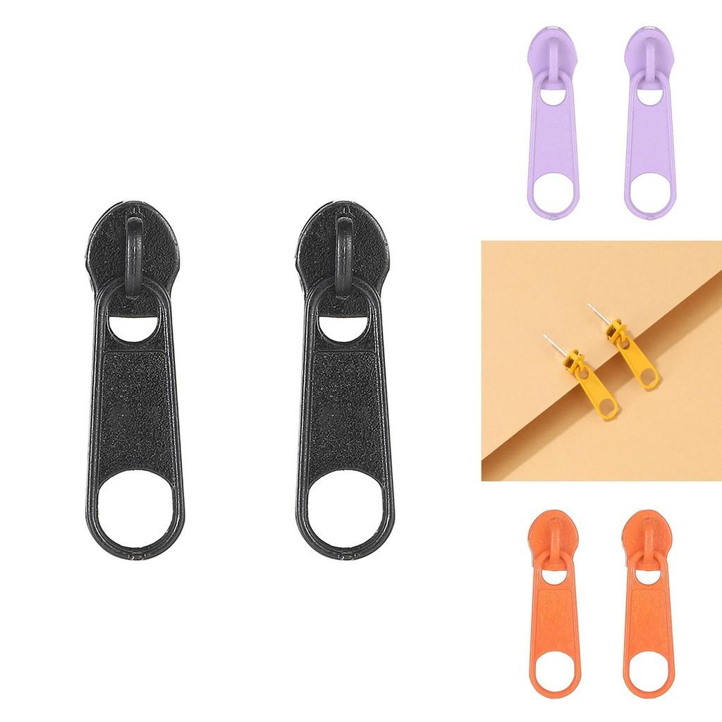 Стильные многоцветные серьги-молнии, уникальный геометрический дизайн из сплава для женщин