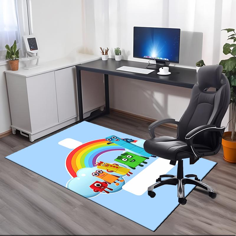 Numberblocks Printed Carpet, for Office Chair Living Room Bedroom Kitchen Room Decor Gifts.