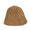 Dongdaemun~ Korean Version Of Straw Bucket Hat Women'S Bell Bucket Hat Double-Layer Hollow Woven Straw Hat