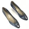 Сделано в Италии Кожаные туфли-лодочки Salvatore Ferragamo Женские 6.5AA 23.0 Темно-синие Узкий крой(ИСПОЛЬЗОВАЛ)