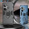 KEYSION Противоударный защитный чехол для Realme GT 6T Neo 6 SE, мягкий силиконовый + металлический чехол-подставка для ПК с металлическим кольцом, чехол для телефона для OPPO Realme GT Neo6 SE