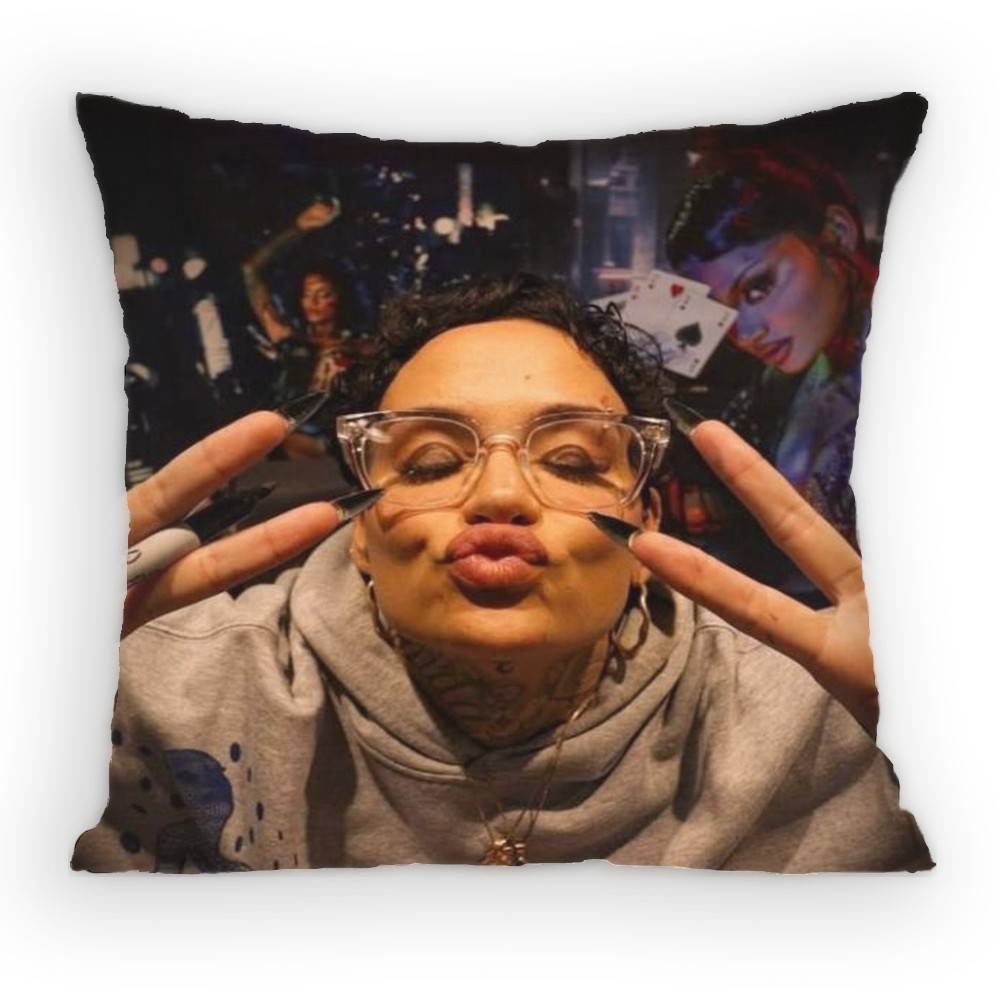 Kkehlani Singer Pillow Case Antidustmite Pillowcase Invisible zipper silky short plush Sofa cushion cover