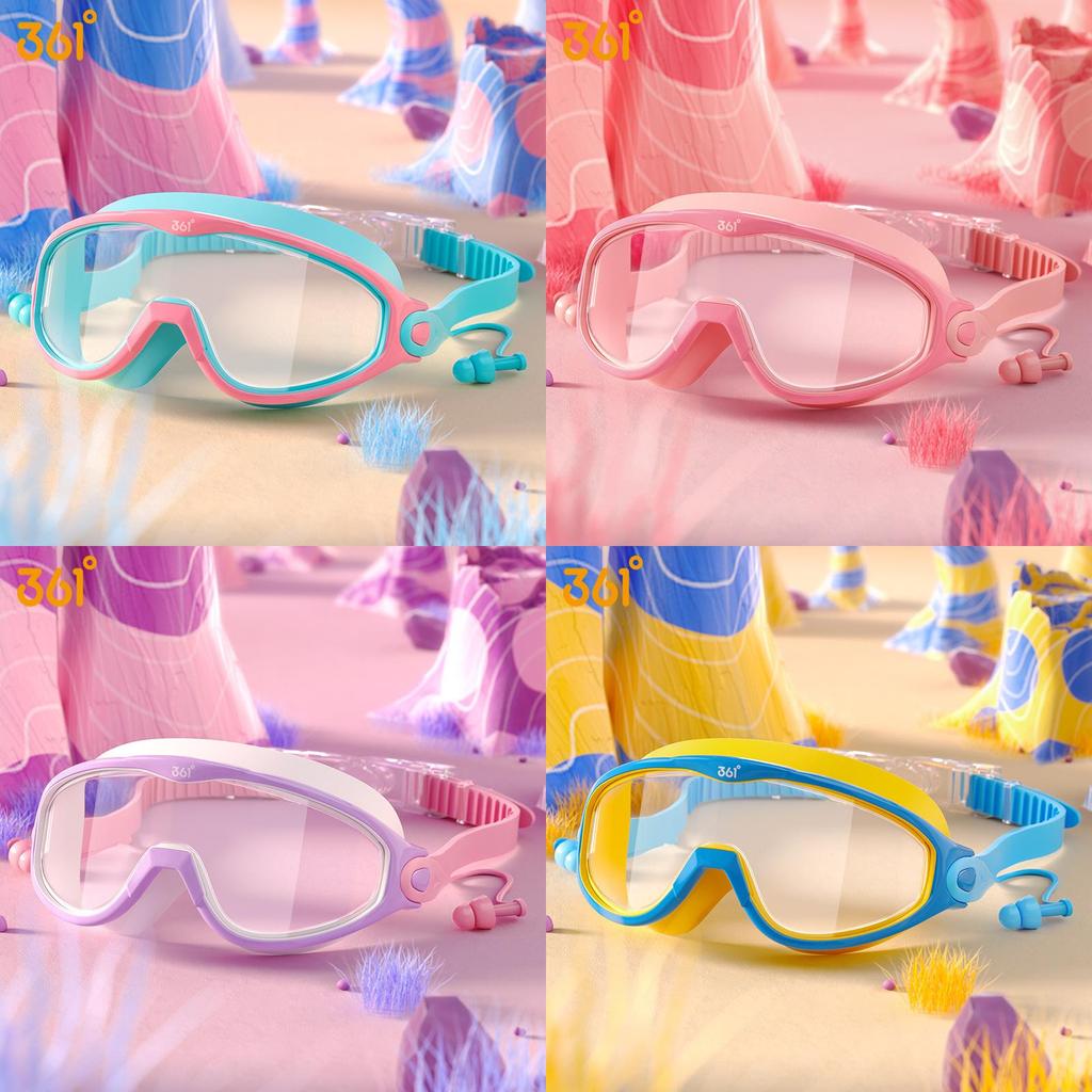 Childrens Swimming Goggles Hd Waterproof Antifog Large Frame For Kids Pool Water Sport