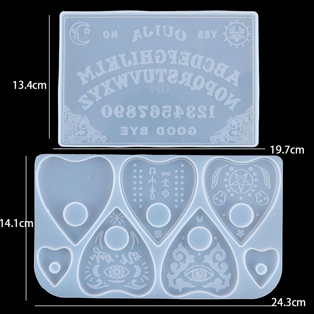Game Gothic Epoxy Handmade Silicone Clay Tools Ouija Board Planchette Mould Resin Casting Mold