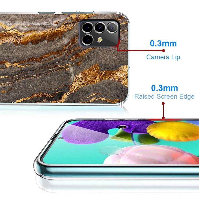 Модный Золотой Розовый Геометрический Мраморный Чехол Для Телефона Для Samsung Galaxy A17 A16 A15 A14 A13 A57 A56 A55 A54 A53 A37 A36 A35 A34 A33 A26