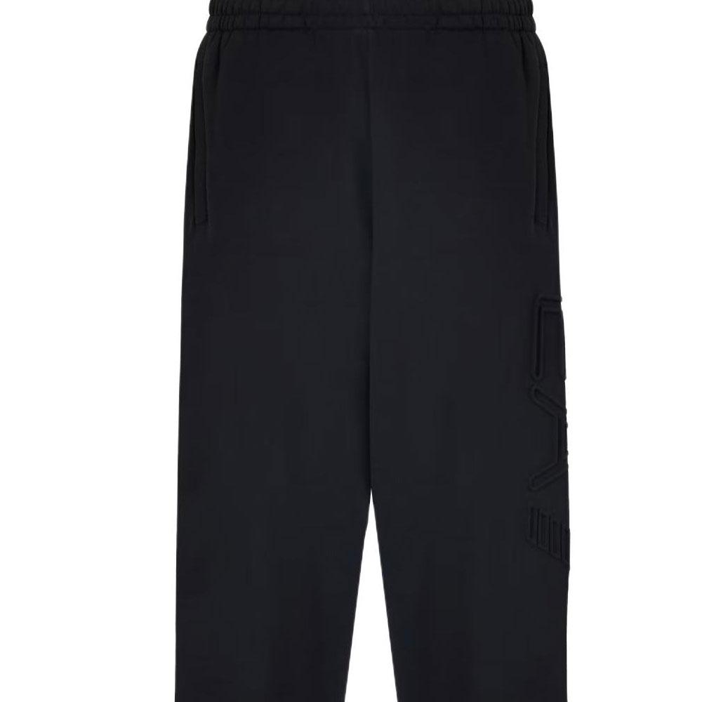 Emporio Armani EA7 Серия с логотипом Спортивные брюки-джоггеры из органического хлопка Вязаные спортивные штаны Мужские брюки Черный 7M000154-AF10432-UC001