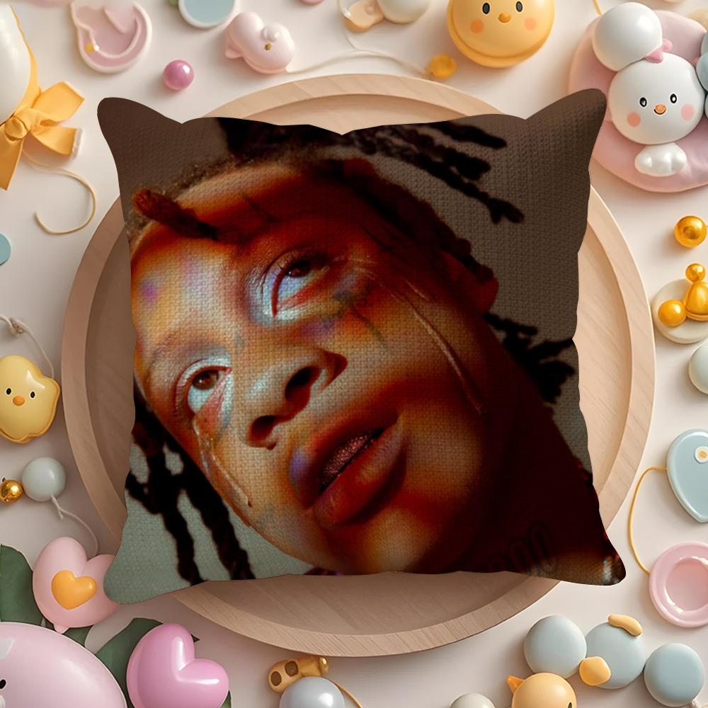 Рэпер T-Trippie R-Redd Наволочка Летняя Прохлада Льняная Ткань Двусторонняя Печать Наволочка Диван Домашний Декор Подарок