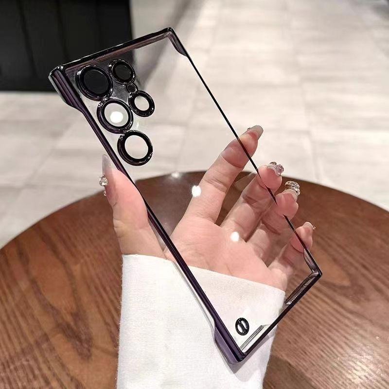 Применимо к чехлу для мобильного телефона Samsung S26Ultra, прозрачный ультратонкий гальванический магнитный присос S25 безрамочный жесткий чехол S24 очки