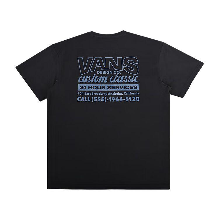 Vans Мужская футболка с коротким рукавом Custom Classic SS25 Fashion Simple Versatile Breathable Tops Черный VN000NNJBLK