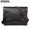 Мужской кожаный портфель, черная повседневная сумка на одно плечо на молнии, мужская сумка-мессенджер через плечо, деловые сумки