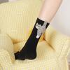 Cute Cat Socks with Balls Women's Cotton Novelty Animal Crew Socks 3D Fuzzy Balls Funny Cat Socks for Cat Lovers And Friends