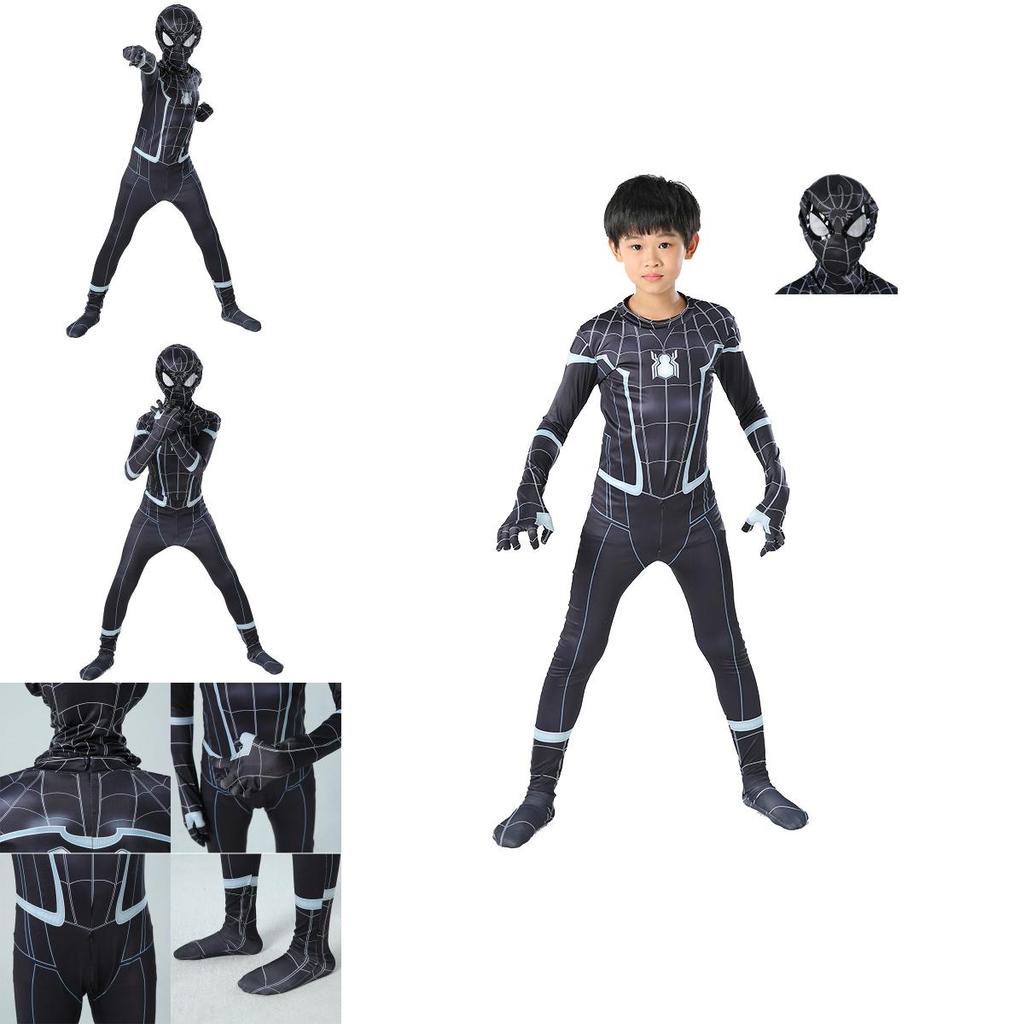 Потрясающий Черный Костюм Косплея Человек-Паук: Возвращение Домой Из Дышащего Материала Для Детей И Взрослых