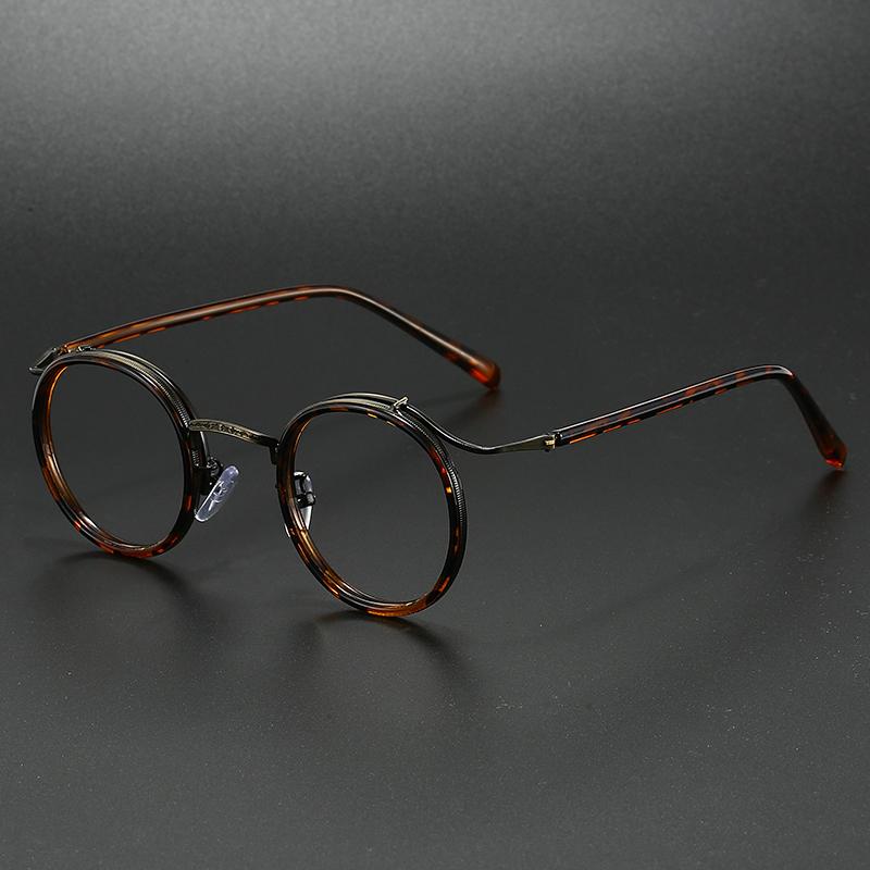 New Retro Brand Design Anti Blue Light Reading Glasses For Men And Women Fashion Korean Round Frame Presbyopic Glasses