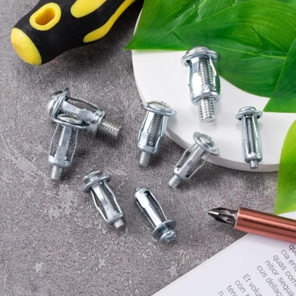 50pcs Metal Jack Nuts Screw Fixed Bolt Board Expansion Plugs Anchors Rivet Nut Board Wall