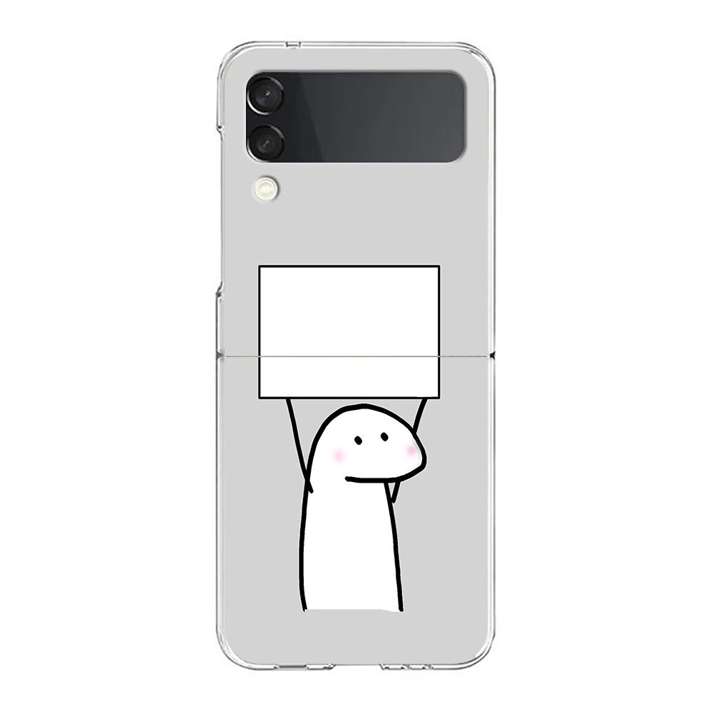 Прозрачный чехол для телефона Samsung Galaxy Z Flip 3 4 5 6 7 Жесткий складной ПК Z Flip3 Flip4 Чехол Милый Спичка Мужчина Пара