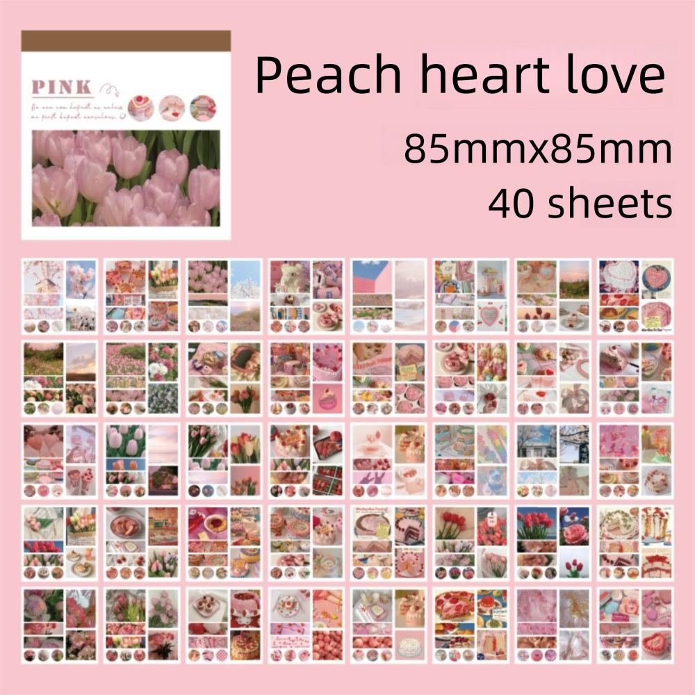 40pcs DIY Scrapbooking Aesthetic Decor Stickers INS Journal Supplies New Washi Paper Diary Album