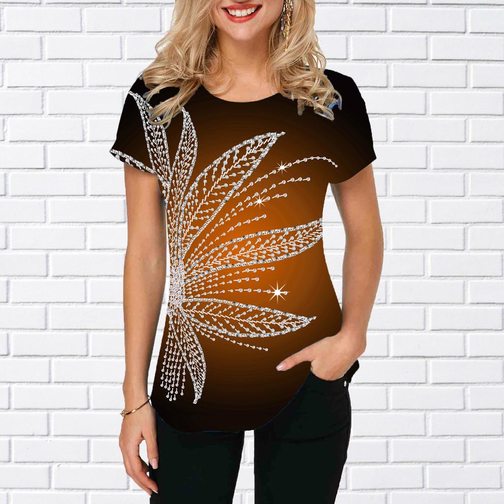 Женская летняя футболка трендовый принт ретро мода футболки с коротким рукавом повседневные с принтом топы