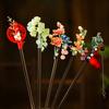 1Pc Wood Ancient Headwear Updo New Chinese Style Tassel Hairpin Fresh Flower Hairpin Tassel