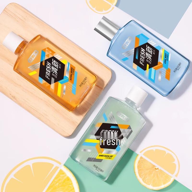 Ополаскиватель для полости рта Saky Fresh Breath (Бамбуковый уголь мята) 500 мл x 3
