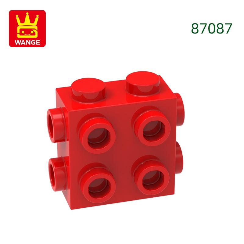 Non-Toxic 73Pcs/Lot 87087 4 Sides 4 Holes Building Blocks Moc Accessories Compatible With Bricks Diy Children Toy Gift
