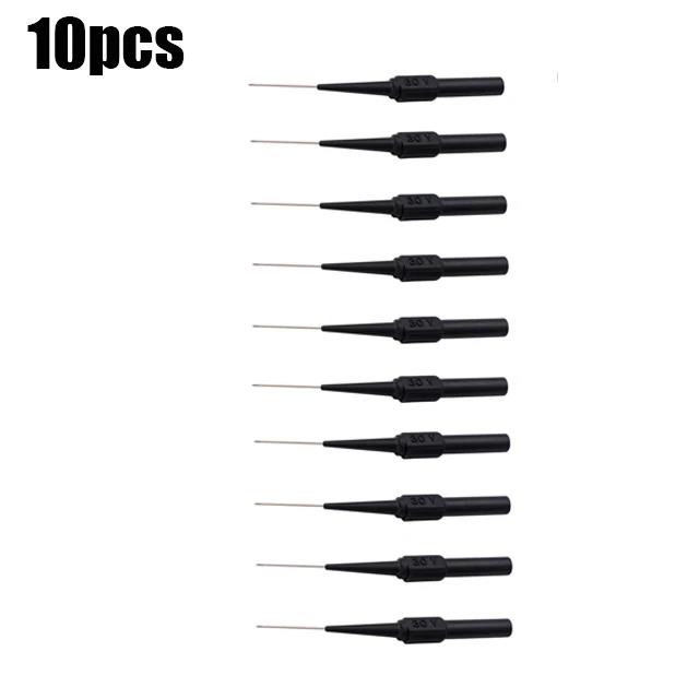 10Pcs 30V Diagnostic Tools Multimeter Test Lead Extention Back Piercing Needle Tip Probes Car Automotive Test Probe Kit 0.7MM Code Readers 4