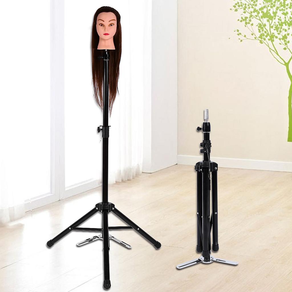 Adjustable Hairdressing Training Mannequin Manikin Head Tripod Stand Manikin Wig Doll Holder