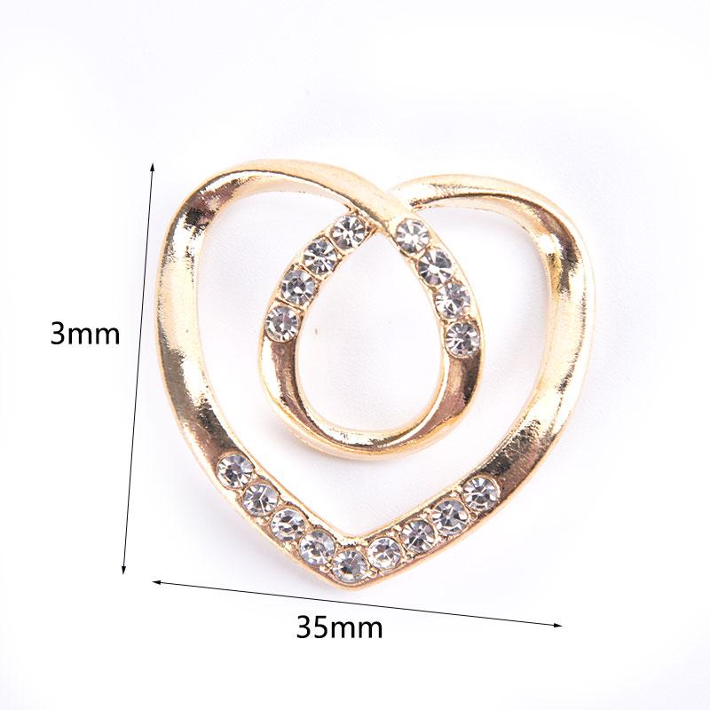 Шарф-брошь в форме сердца, шелковый шарф, пряжка, брошь, женская шаль, кольцо-зажим