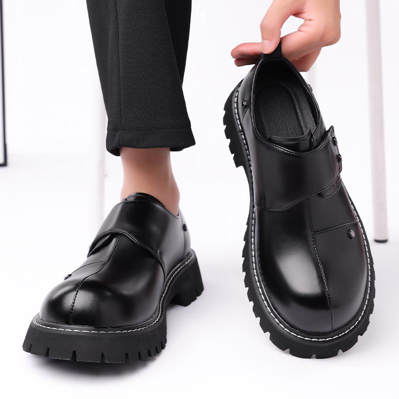 Мужские туфли дерби 2025: Толстая подошва, увеличивающая рост, высококачественная кожа для поездок на работу