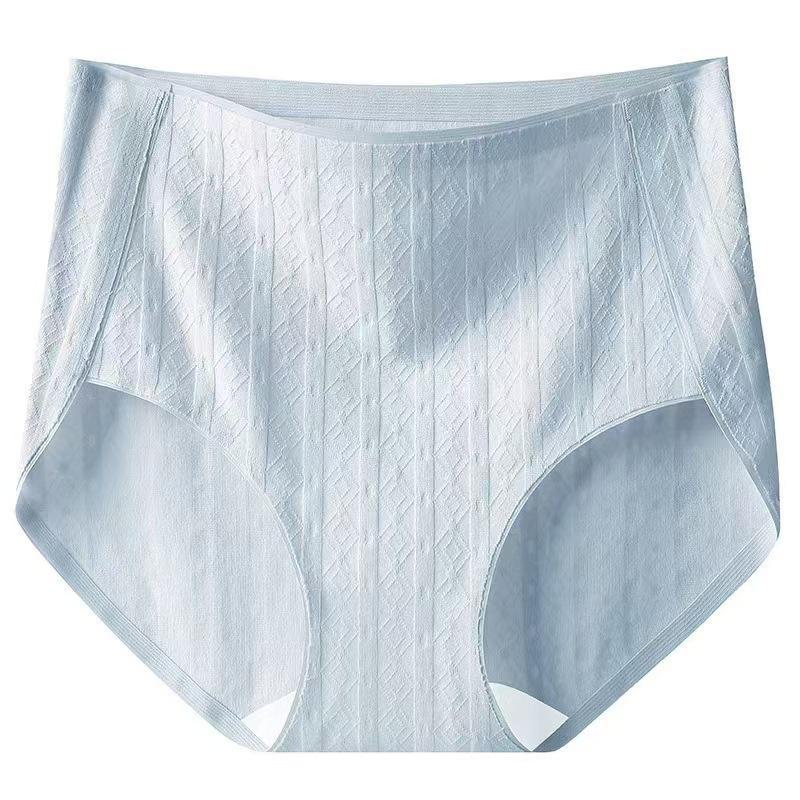 Женские бесшовные хлопковые трусы-боксеры с высокой талией 2024 года — антибактериальные, большого размера, сексуальный крой