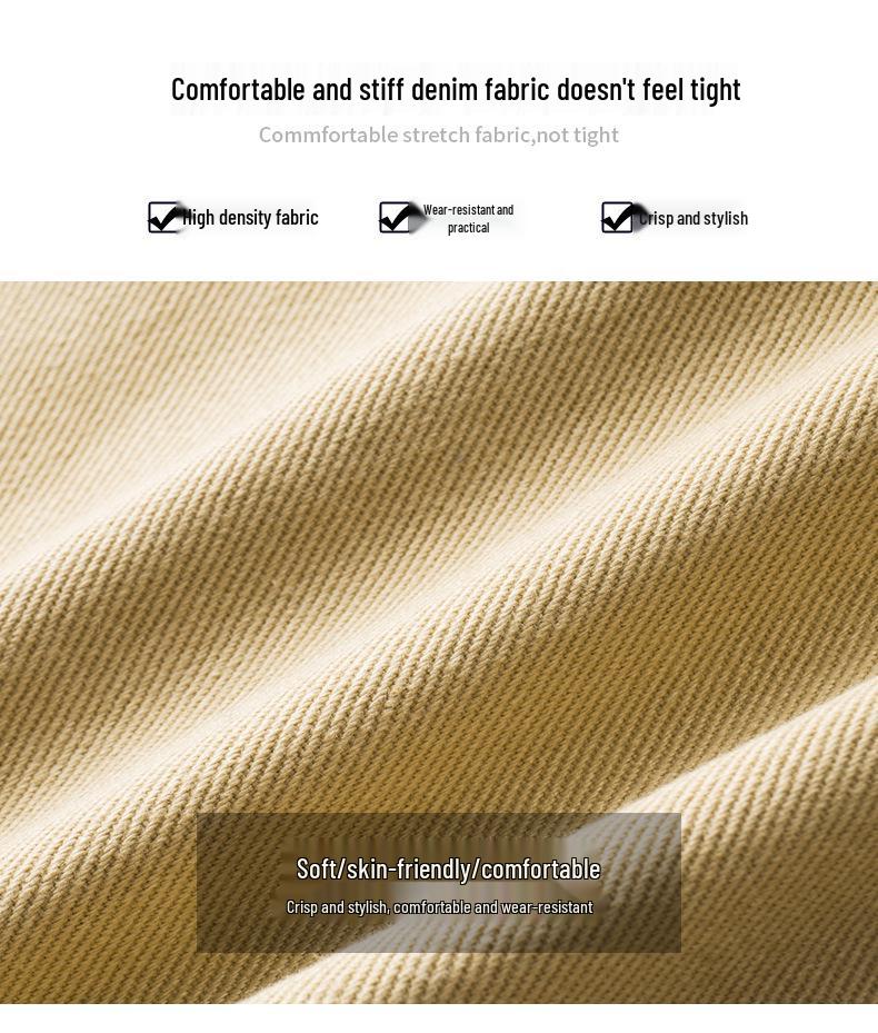 Мужская куртка из выстиранного денима в стиле рабочей одежды - Тяжелая, Хлопковая рубашка с длинным рукавом для осени/зимы