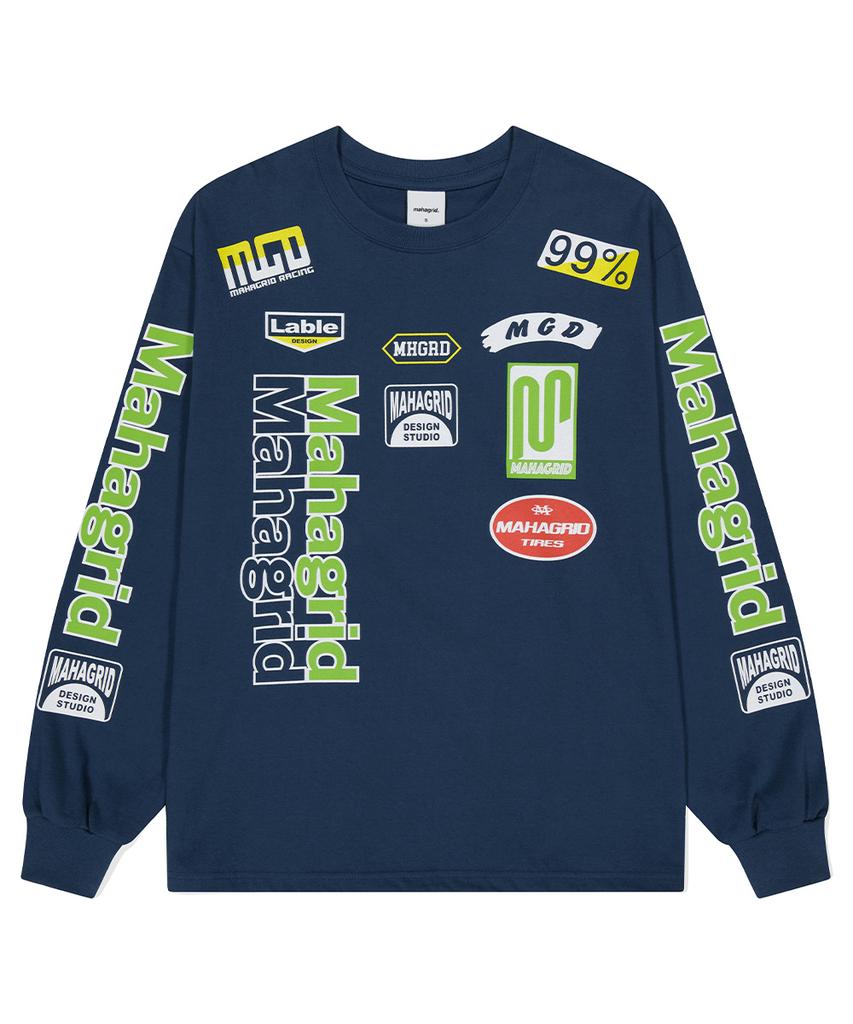 MAHAGRID Racing Ls Футболка Синяя(Mg2Dfmt559A)