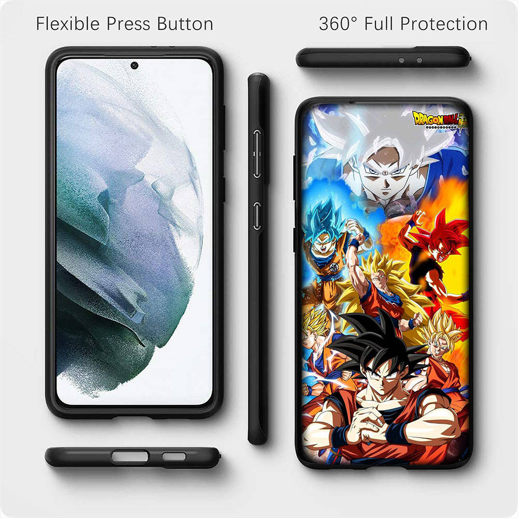 For Samsung Galaxy S24 S23 iPhone 15 14 Xiaomi Redmi Note 13 12 11 8 Plus 10 9 Pro Max X XR Phone Case Comics Dragon Ball Goku OPPO A15 Huawei Cover