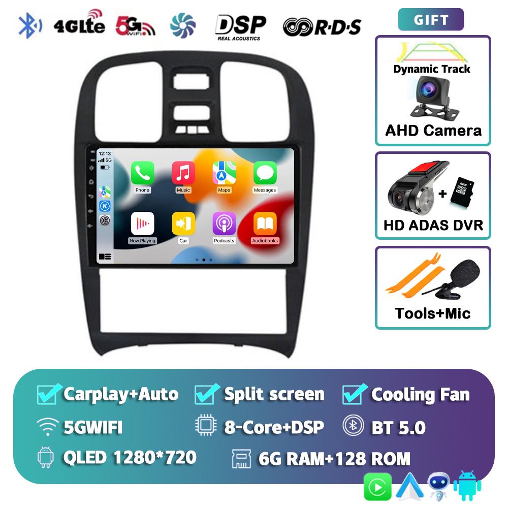 Автомобильный радиоприемник Android 14 DSP, мультимедийный видеоплеер, навигация, GPS для Hyundai Sonata EF 2001-2006 2007 2008 2009 2010 2011 2012