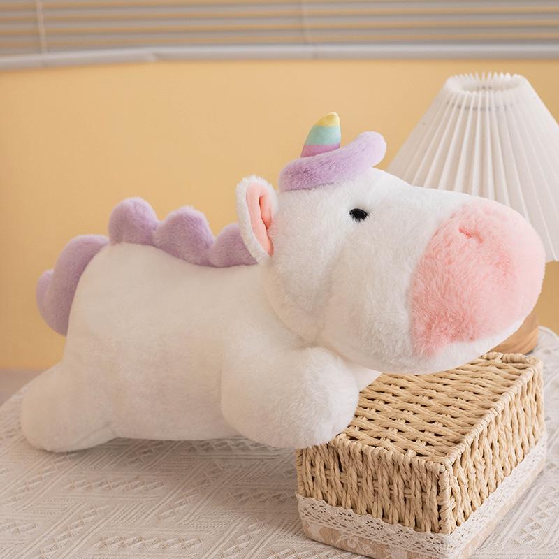 50cm Unicorn Plush Stuffed Pillow Toys Adorable Lying Sleeping Dinosaur Dog Brown Bear Bed Cuddle Sleeping Doll Pillow Birthday Gift