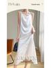 2024 French Style Satin Slip Dress: Women's Summer Sexy Imitation Silk Long Dress