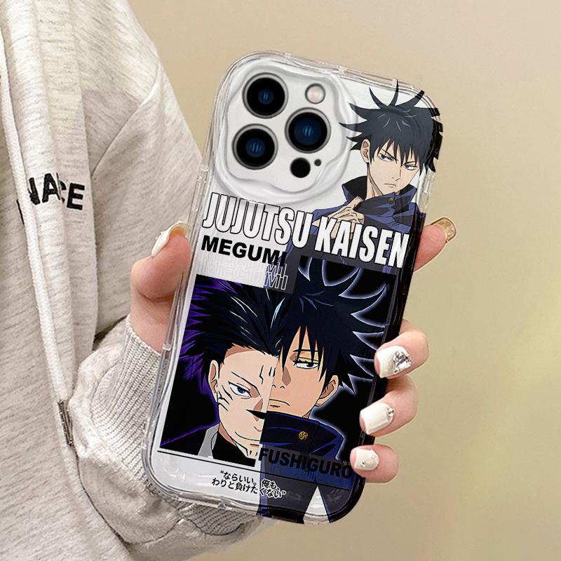 Новый аниме чехол для телефона Satoru Gojo из Jujutsu Kaisen для iPhone 16 15 14 ProMax 13 12 11 8 7 Plus X XR XS Max, силиконовый чехол из ТПУ