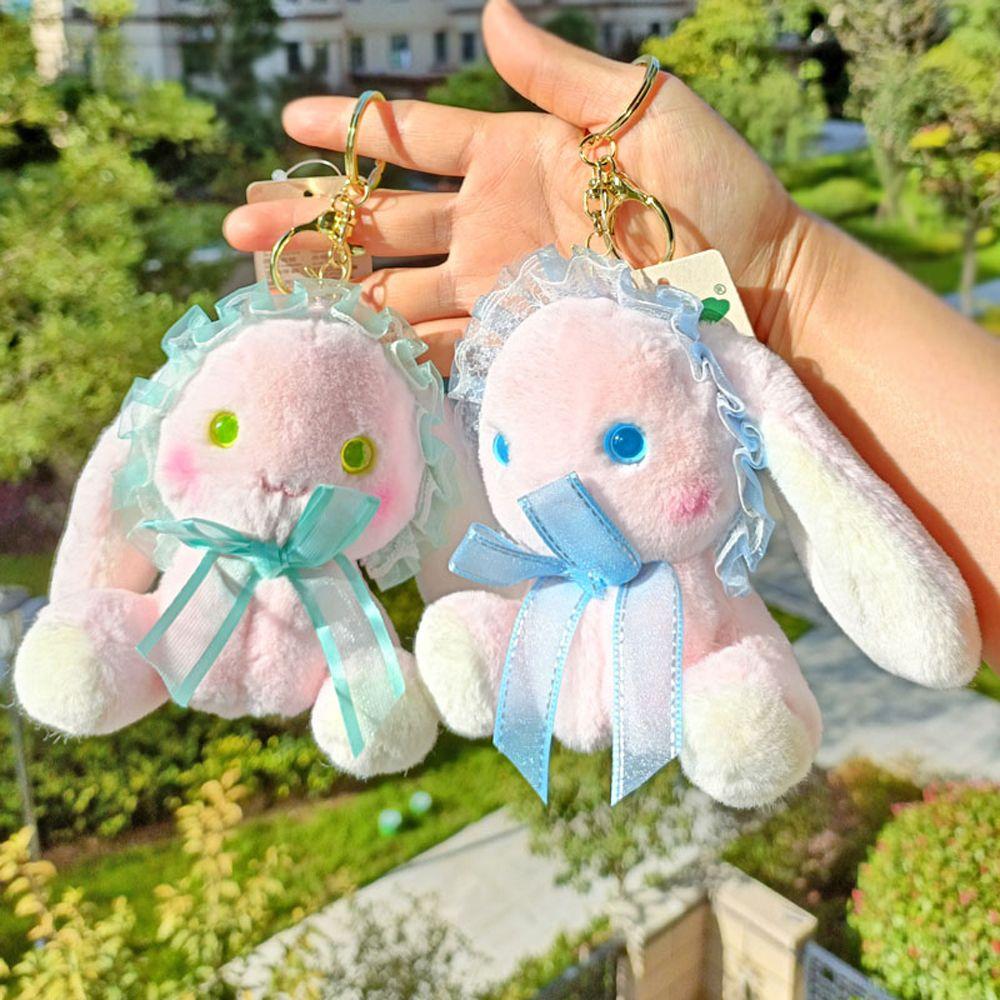Японский брелок для ключей Кролики Плюшевая мода Лолита сумка кулон автомобильный ключ аксессуары мультяшный брелок