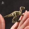 Brass Jurassic Dinosaur Tyrannosaurus Small Statue Office Desktop Ornaments Tea Pets Crafts Animal Figurines Miniatures Toy