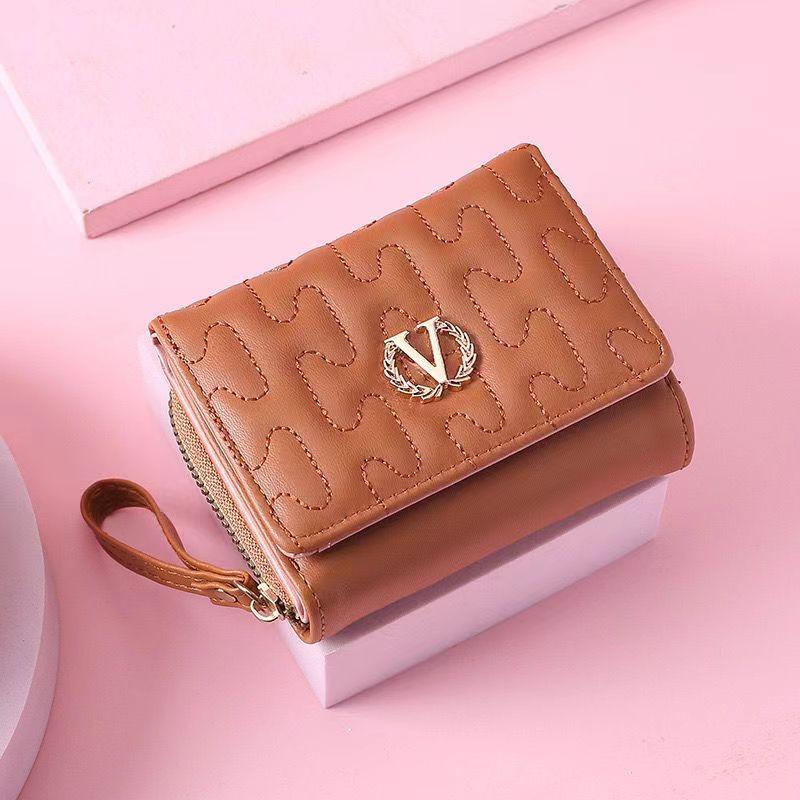 Трехсекционная короткая женская сумка, многофункциональный модный держатель для карт, клатч, маленькая женская сумка, кошелек для монет, кошелек CLE