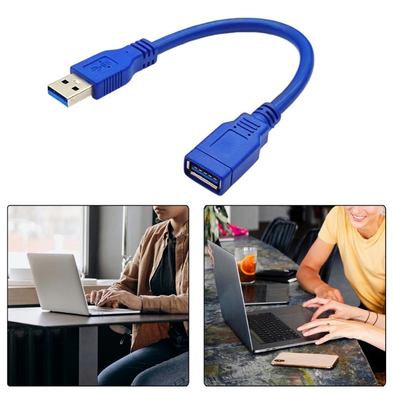 Удлинительный кабель USB 3.0, штекер-розетка, короткий кабель для передачи данных 5 Гбит/с для аксессуаров для ПК, ноутбука