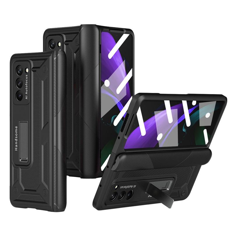 Для Samsung Galaxy Z Fold 2 3 4 чехол с магнитной адсорбцией и подставкой для Z Fold 3 5g полная защита противоударный чехол