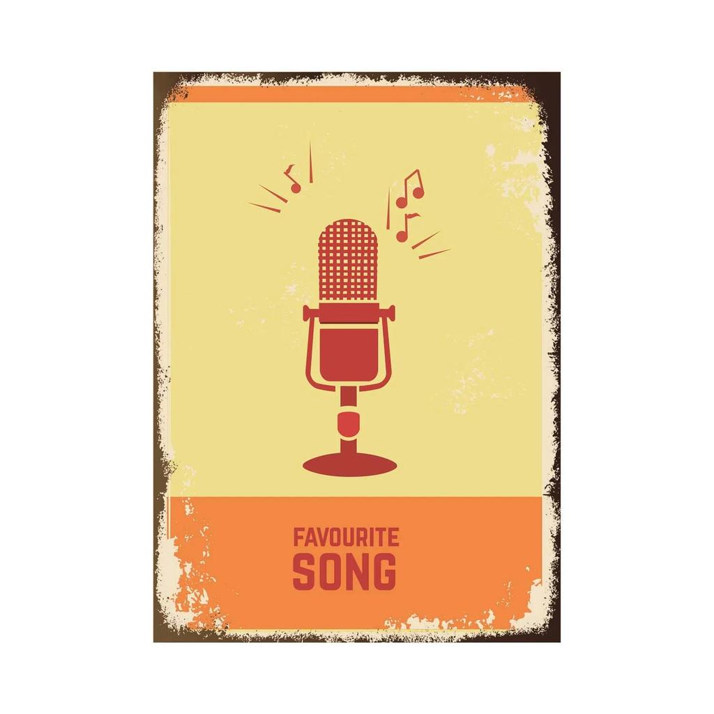 Vintage Tin Signs Decor Rock Music Metal Posters Retro Guitar Rock Party Metal Plates Room Wall Art for Bar Pub Club