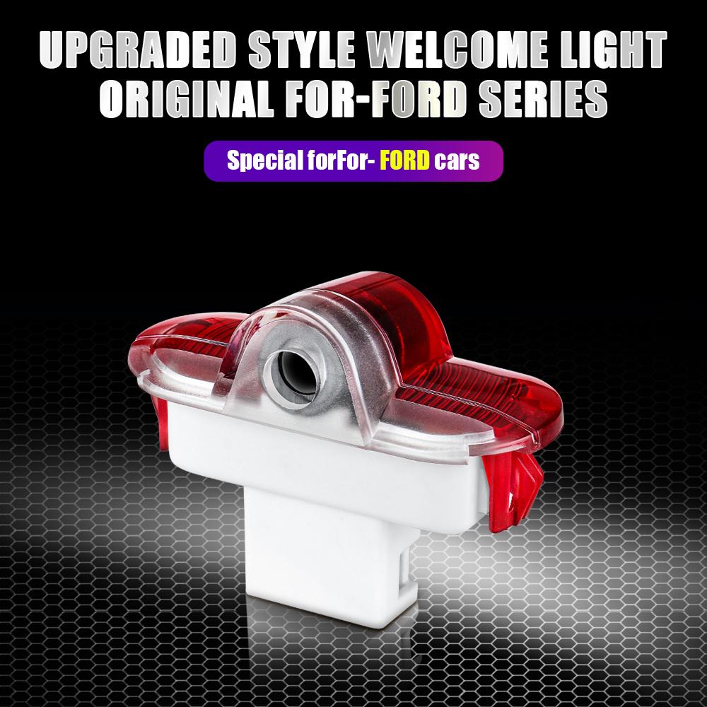 2PCS Car Laser Projector LED HD Induction Lamp Welcome Light for Mondeo 2007-2013 Mustang ST RS Ford Max 2007-2008 Focus 2 F150