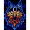DIY 5D Diamond Painting Full Round Animal Diamond Embroidered Wolf Cross Stitch Mosaic Kit Bedroom Decoration