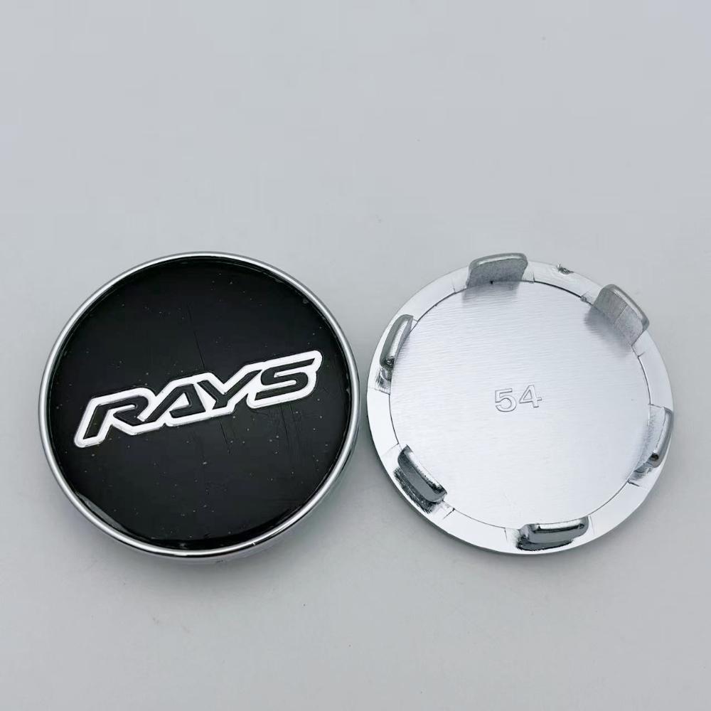 4pcs/Set 54mm 49mm RAYS Logo Emblem Badge Car Wheel Center Caps Wheel Hub Center Dust Cover Rim Hubcaps Car Styling Accessories