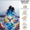 1pc Spiritual Dove Blanket, Lightweight Flannel Fleece with Digital Printing, Soft Warm for Sofa, Travel, Camping, Office, Couch, Chair, and Bed, All-