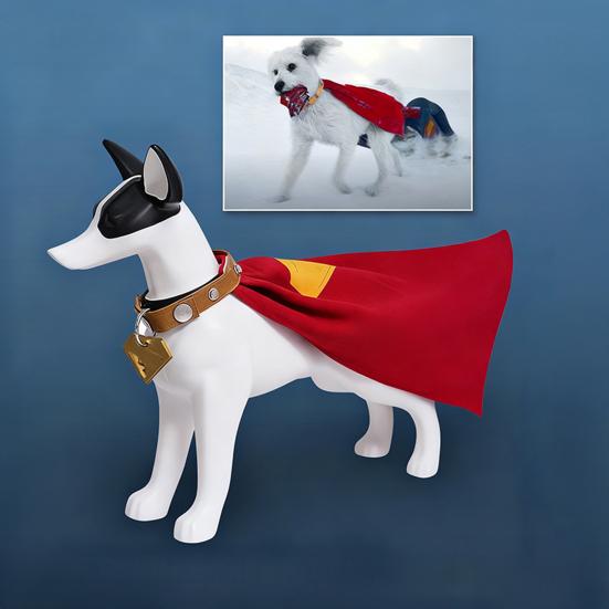 Superhero Dog Costume Set Superhero Cape with Collar ID Tag Pets Cosplay Outfit for Dogs Cats Fun Role Play Costume Party