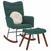 VidaXL Rocking Chair with Footrest Dark Green Velvet, Rocking Armchair, Lounge Chair, Living Room Seat, Chair, 4016845