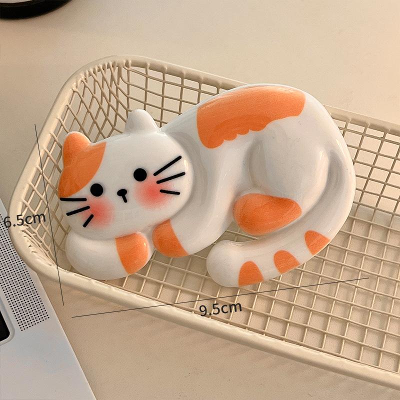 1 шт. Мультяшный полимерный кот Магниты на холодильник Креативная наклейка на холодильник Персонализированные мини-магнитные наклейки По стена